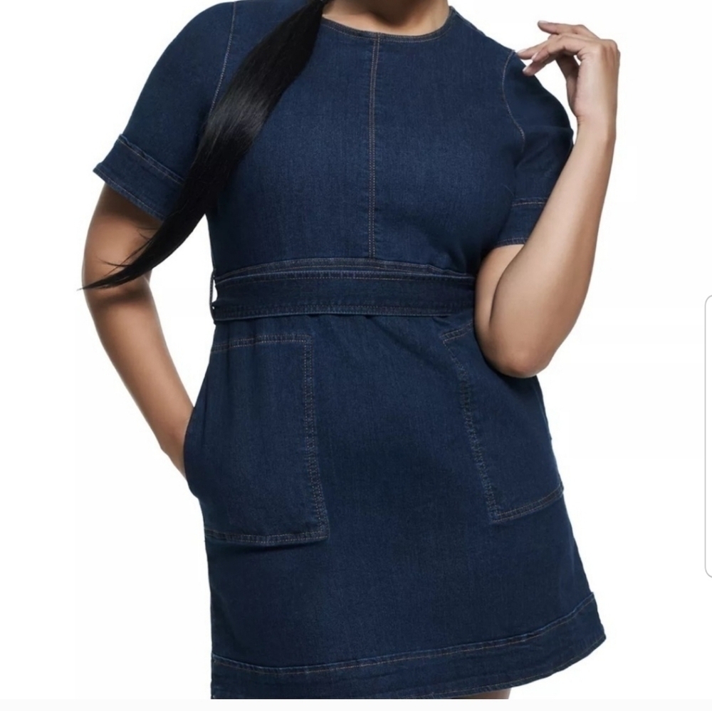 Christian Siriano Gloria Vanderbilt collab Denim Dress Womens Size 6 - Picture 2 of 7